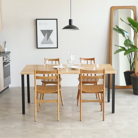 DINING TABLE 1500 / 一枚板のような上質な仕上がりのダイニングテーブル / 1500 ダイニングテーブル