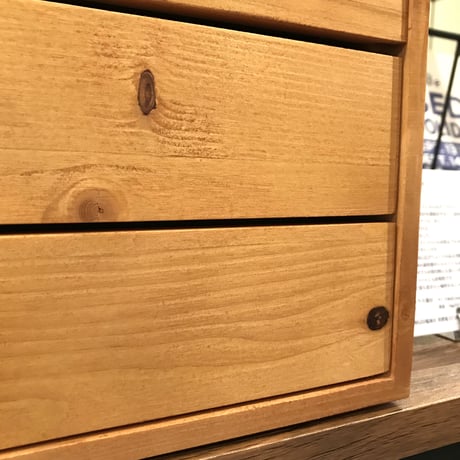 WOOD CHEST A4  / ウッド3段引出し / W36xD26.5xH19cm  / A4レターケース ウッド