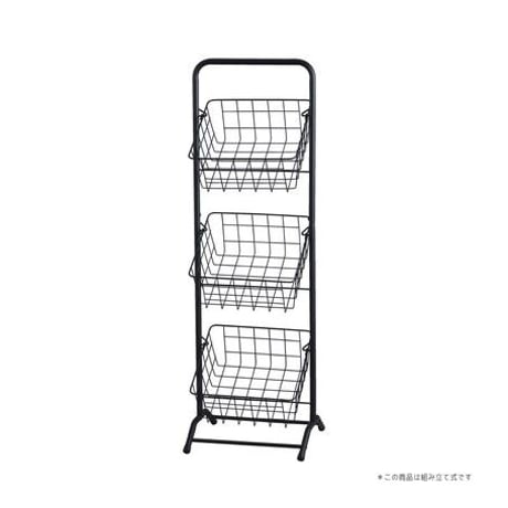 BASKET RACK 3ST / バスケットラック3段 / WHITE , BLACK / H103cm