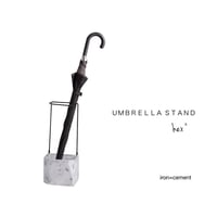iron × cement umbrella stand / WH 傘立て / サイズ : W18×D14×H45cm