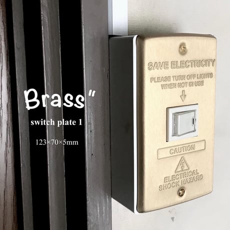 BRASS Switch plate / type 123 / 真鍮素材のスイッチプレート/ ブラス コンセントカバー