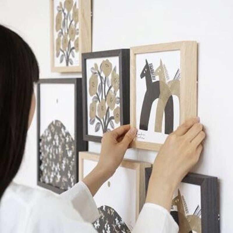 AXCIS アートフレーム L / Hill by イオクサツキ / ナチュラル , ブラッ