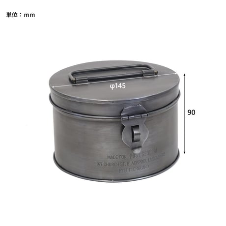 インダストリアル コイルボックス / ラウンドボックス / 小物収納 / 薬箱 / 蚊取り線香ストック モスキートボックス