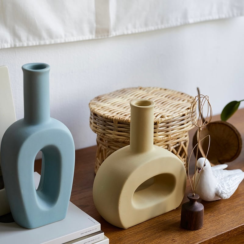 PORCELAIN FLOWER VASE / フラワーベース アトレ ワイド / 花瓶