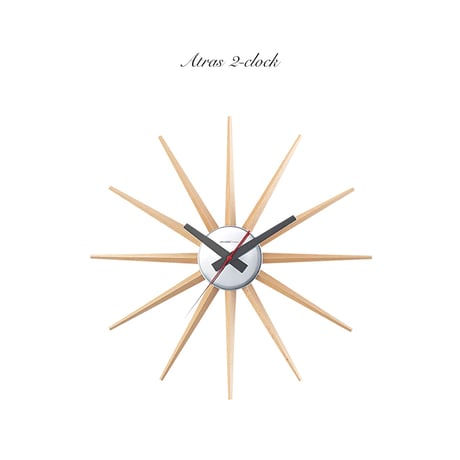 Atras 2-clock / 掛け時計 / 北欧スタイル / WHITE , NATURAL , BROWN /スタイリッシュ / ATRUS by ARTWORK STUDIO
