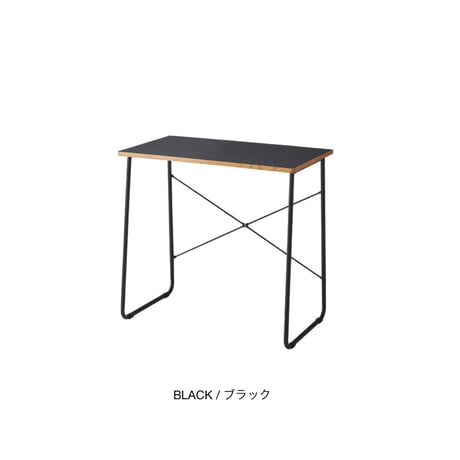 SIMPLE WORK DESK WOOD EDGE / 幅80cm / デスク / コンパクトデスク / WHITE , BLACK