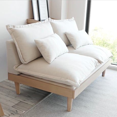 Pancake sofa / 2P SOFA / パンケーキのような ふんわり丸みのあるデザインが可愛いソファ / 一人暮らしインテリア 二人暮らし / 北欧ナチュラル