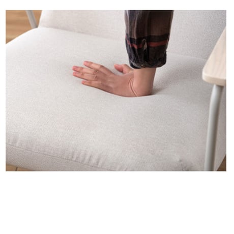 LOUNGE CHAIR / ラウンジチェア / ivory , gray / ファブリック / サイズ : W66.5xD80xH81(SH43)cm