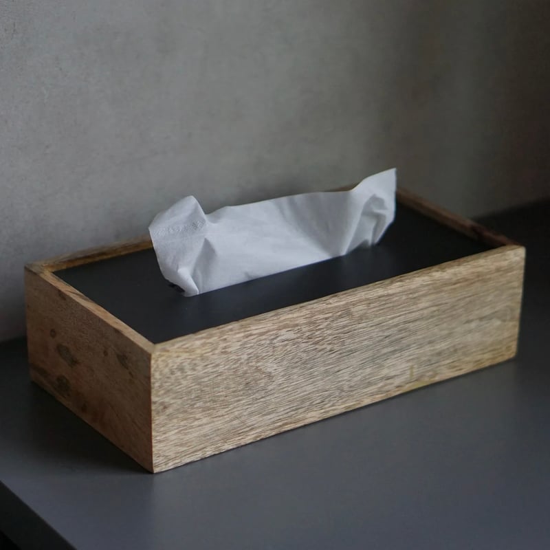 IRON WOOD TISSUE CASE 02 / 無骨な雰囲気でカッコいいティッシュケース