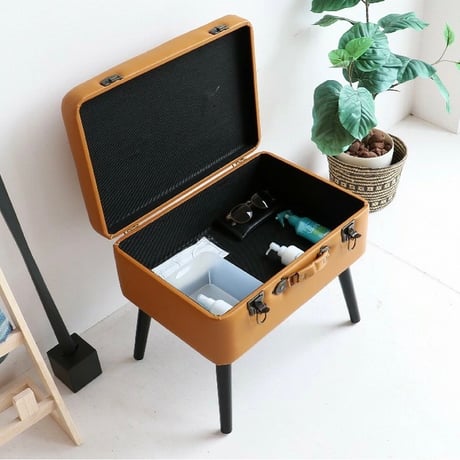 STORAGE STOOL / トランクモチーフの収納付きのスツール / PVC , CORDUROY 全6カラー