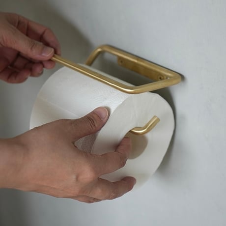 KT brass paper holder / 他にはない個性的なデザインの トイレットペーパーホルダー / シングル , ダブル