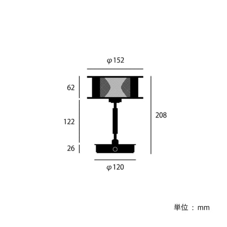 Nocturne LED-table lamp / アクリル - メッシュ - ガラスの3重奏が織り成す光の陰影は繊細で美しく優しく静かに佇むような柔らかな明かりを灯す / テーブルランプ