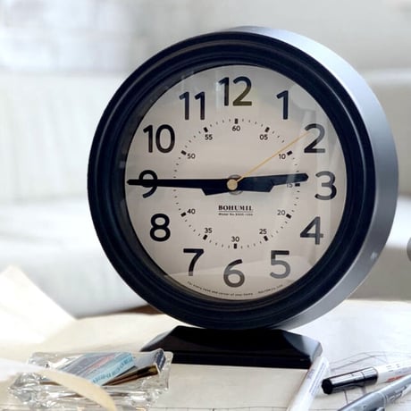BOHUMIL CLOCK /  置時計 掛け時計 / KH , BK / ウォールクロック / スイープムーブメント / スタンド取り外し可能 DULTON