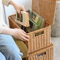 NATURAL STORAGE BOX / かご編みのナチュラルなデザインの収納ボックス / ナチュラルスタイリング / キッチン収納