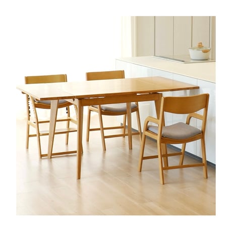 Extension Dining Table 900-1500 / 3段階に拡張できる伸長式ダイニングテーブル / 天然木
