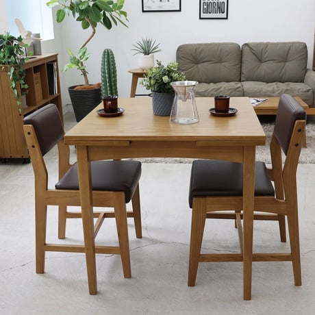Square Dining Chair / BROWN / ダイニングチェア / SIZE : W450 x D515 x H775 (SH440)mm