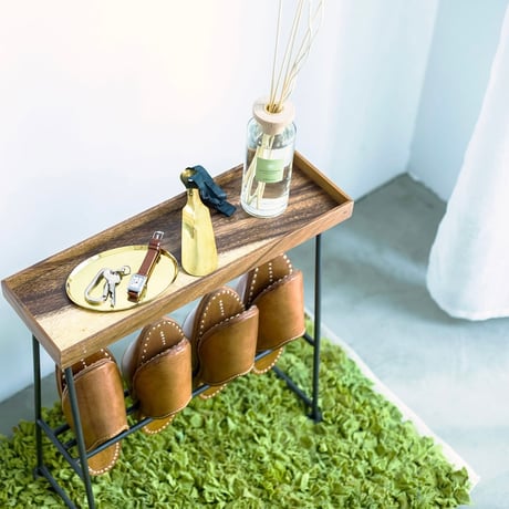 IRON WOOD DISPLAY & SLIPPER RACK / 洗練されたスリッパラック / ラック / シェルフ / スリッパラック