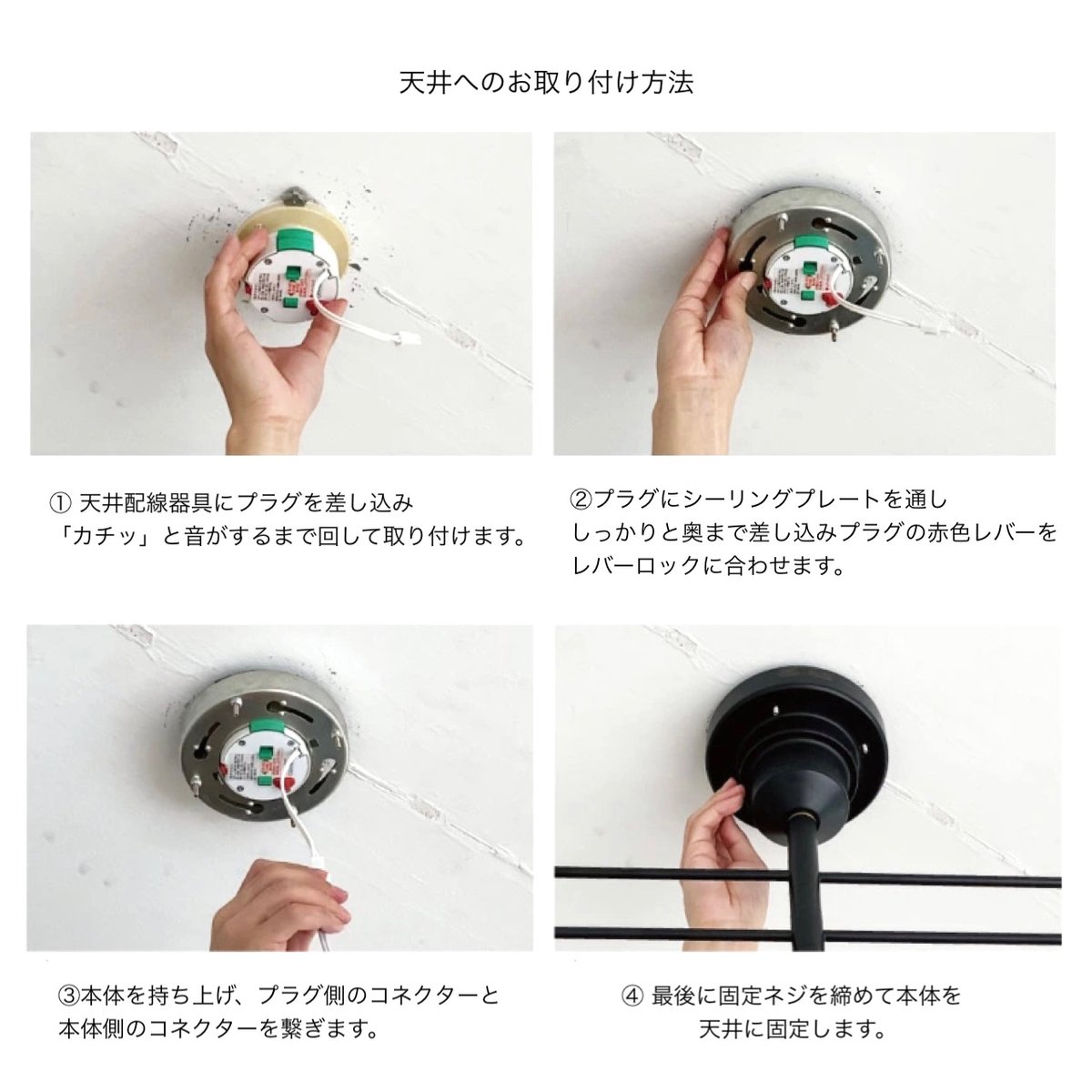 Astre ceiling light / マットブラックとゴールドパーツが映える