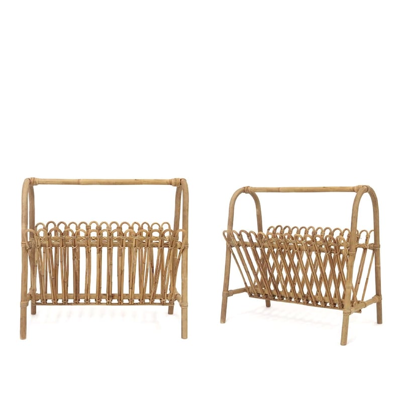 RATTAN MAGAZINE RACK / ラタンマガジンラック / 約W480×D27