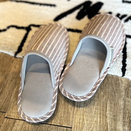 ROOM SLIPPERS COMBI / ルームスリッパ / ルームシューズ / リネン素材 袋付き / 目安サイズ WOMEN 〜25cm, MEN〜27.5cm