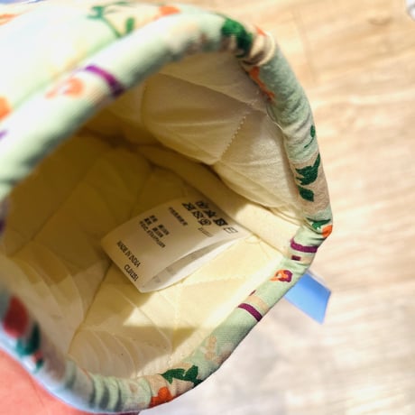 フランスの伝統柄のお花柄モチーフのレトロでカラフルなスフレミトン / ミントグリーン / キッチン
