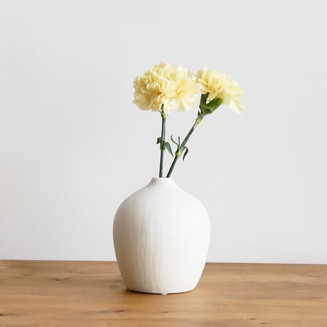 FLOWER VASE MAT （porcelain）/ マットな質感 磁器製のフラワーベース プランパー / S , Lサイズ