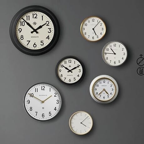 NEWGATE  Echo Number Three  / エコーナンバー3  / φ370×D45mm 掛け時計 / シンプルモダン / 程良い大きいサイズ スタイリッシュ
