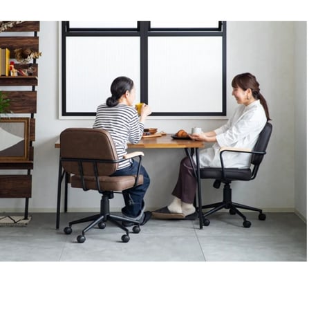 DESK CHAIR / カジュアルでありながらも知的なエッセンスのオフィスチェア  / GRAY , BROWN ,  BLACK / デスクチェア
