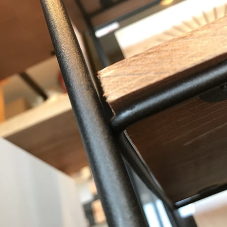 IRON×PINE WOOD RACK  / アイアンとパインウッドの2段ラック / IV , BK / ROW RACK / サイズ : W54×D26×H43cm