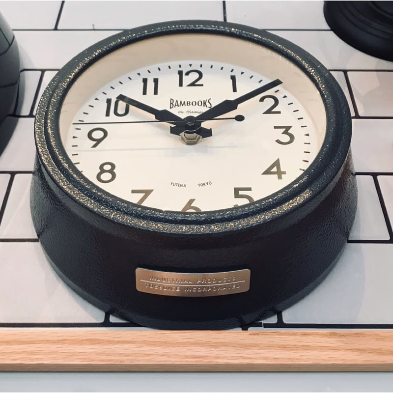 BamBooks The Heritage Wall Clock / BLACK / GY 