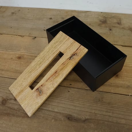 IRON WOOD TISSUE CASE 02 / 無骨な雰囲気でカッコいいティッシュケース / 素材違い2種