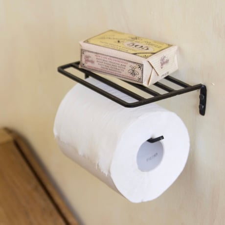 IRON toilet PAPER HOLDER / マットな質感のアイアントイレットペーパー / ペーパーホルダー WHITE , BLACK