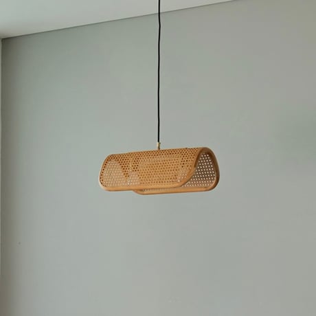 BRID RATTAN PENDANT LAMP 02 / 2BULB / ナチュラル , ブラック / 電球付き /ラタン素材 / ペンダント照明