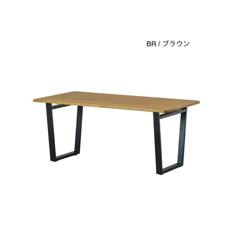 ASH + STEEL LEG DINING TABLE 1600 / BROWN , BLACK / アッシュ無垢材のベーシックなダイニングテーブル