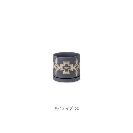 NATIVE CERAMIC POT 03 / マットな質感に繊細で美しい柄を施したパターンポット / NATIVE , PAISLEY , TRIBAL