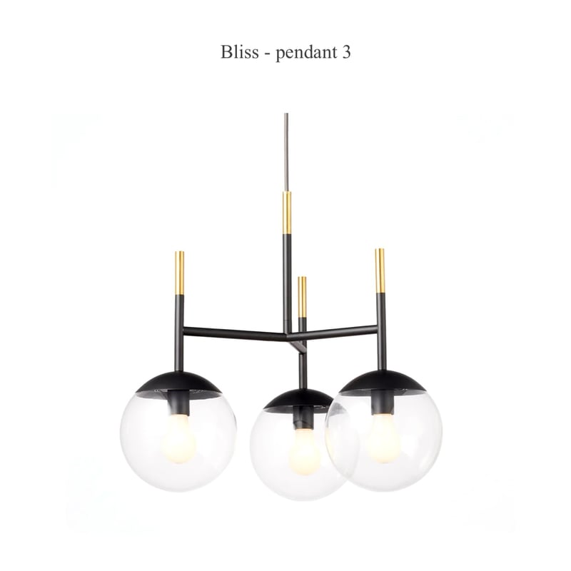 Bliss-pendant 3 / ブリスペンダント3 / 3灯 E26 60W 乳白ガラス
