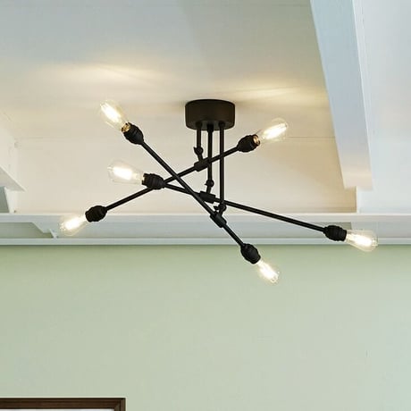 Laiton 6-ceiling light / シーリングライト 6灯 / 天井照明 / E26 60W 電球別売 ソケット LED対応 / ARTWORK STUDIO