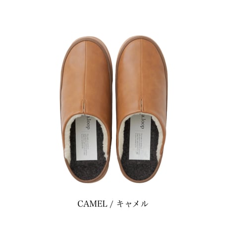 a.loop / room shoes / camel , navy , gray , black . M (22.5cm~24.5cm)  women  L (25.0cm~27.0cm)  men