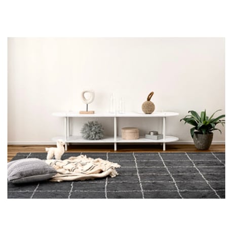 ROUND OPEN SHELF 02 / WHITE , BLACK / リビング /シェルフ/ オープンラック / サイズ : W155×D38×H45.5cm