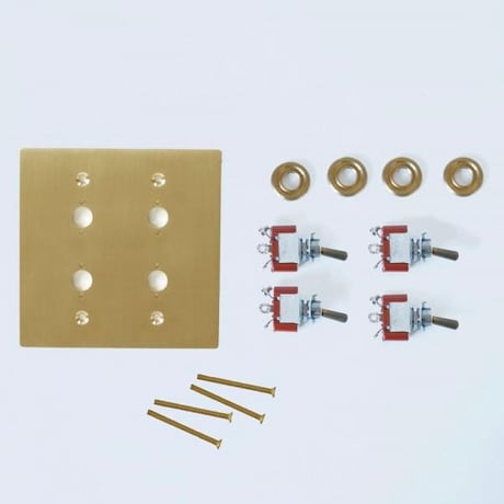AXCIS 真鍮プレートスイッチ 4 / BRASS SWITCH PLATE / HS 3104