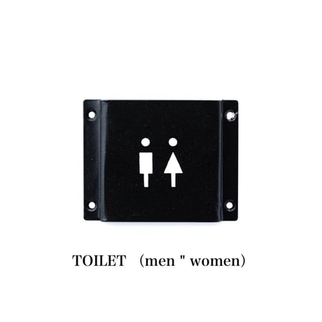 シンプルで視覚的にもわかりやすいサインプレート /  Men , Women , TOILET  / サイズ 約w103×d12×h80mm / 木ネジ付き homestead