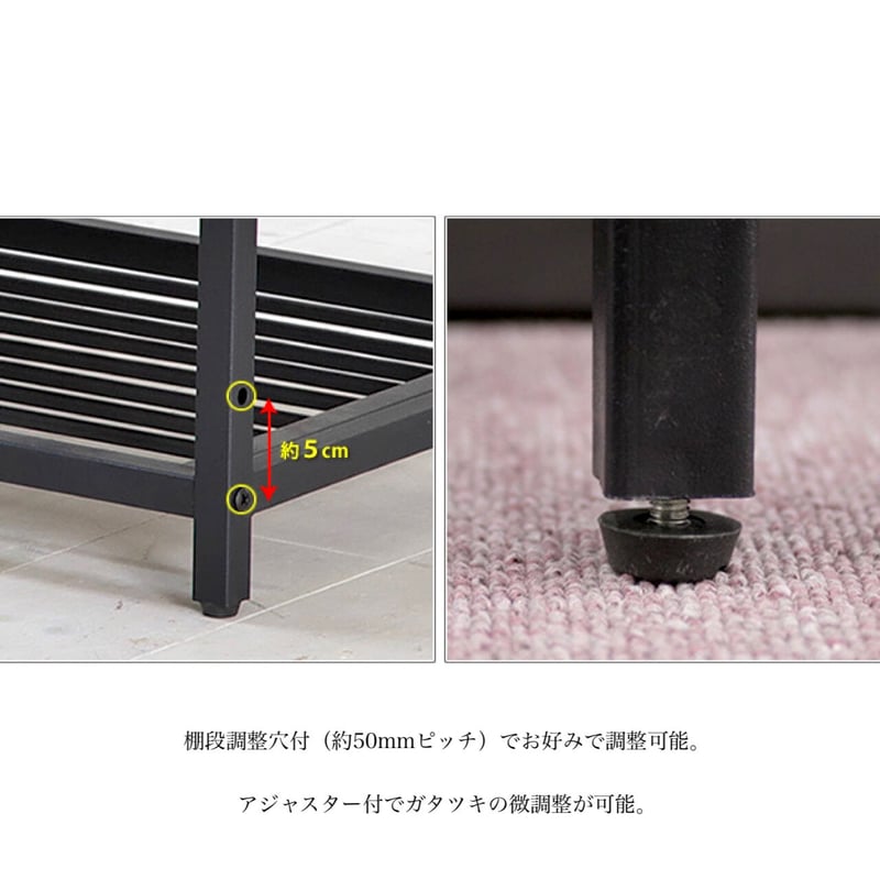 パイン材テレビラック マットなアイアン×ラフなパイン材のTV BOARD / テレビラック