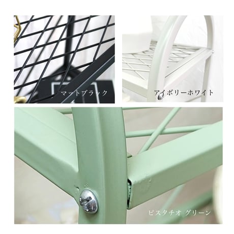IRON OPEN RACK 03 / MAT BLACK , IVORY WHITE , PISTACHIO GREEN  / オープンシェルフ / サイズ  W61×D36×H110cm