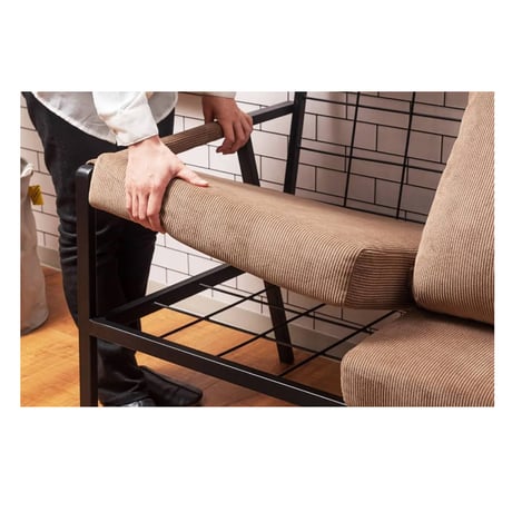 CORDUROY SEAT 3P SOFA / ラフなコーデュロイシートとスタイリッシュなフレームのソファ / BEIGE , GRAY