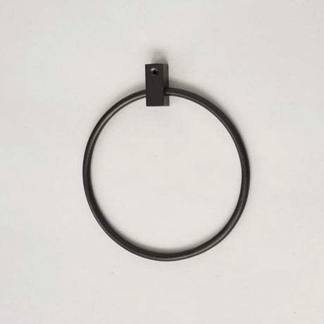 VOL TOWEL RING HOLDER / スタイリッシュでキュービックなハウスパーツ / IRON BLACK , BRASS / タオルリングホルダー アイアン