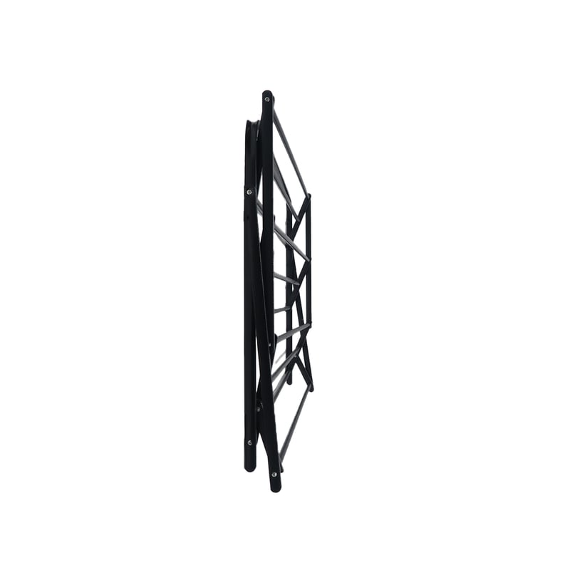 FOLDABLE SHOES RACK / ZINC , BLACK / HAMMERTONE