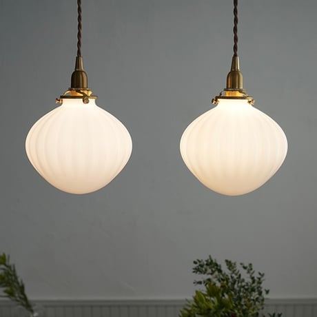 FRUCT PENDANT LIGHT L / ガラスシェード + 真鍮灯具 / 30cm , 60cm , 100cm , 150cm / E17 シーリングカバー付 / AXCIS ※電球なし