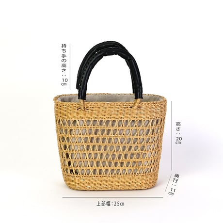 TAPERED mini BAG / 涼しげなシーグラスのテーパード ミニトート