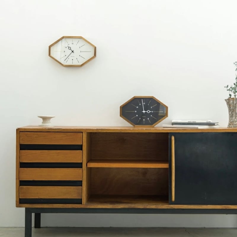 Belmonte / white , black / 電波時計 / 掛け時計 / W33 ×