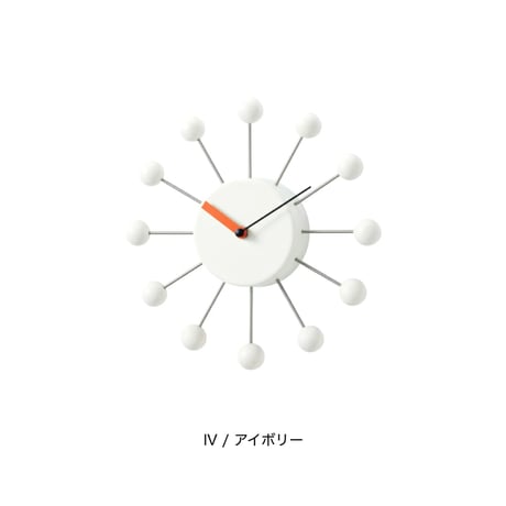 Aino sweepmovement clock / ivory , blue / 壁掛け時計 / 時計 / 無音 壁時計 / ウォールクロック 北欧 /リビング ダイニング